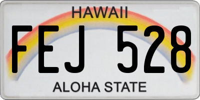 HI license plate FEJ528