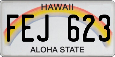 HI license plate FEJ623