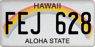 HI license plate FEJ628