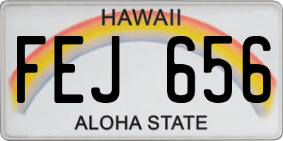 HI license plate FEJ656