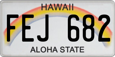 HI license plate FEJ682