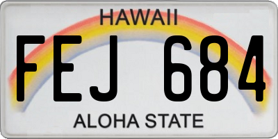 HI license plate FEJ684