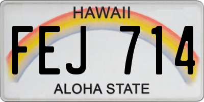 HI license plate FEJ714