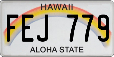 HI license plate FEJ779