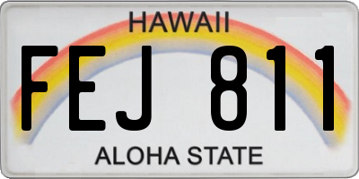 HI license plate FEJ811