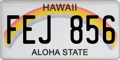 HI license plate FEJ856