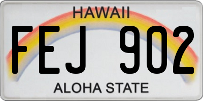 HI license plate FEJ902