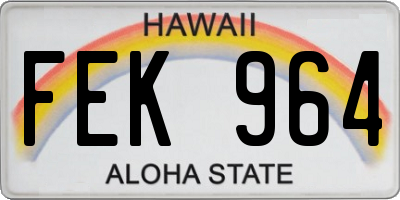 HI license plate FEK964