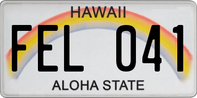 HI license plate FEL041