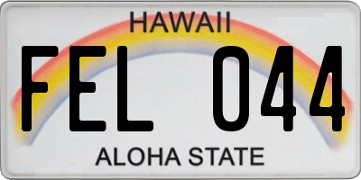HI license plate FEL044