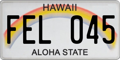 HI license plate FEL045