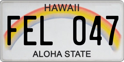 HI license plate FEL047