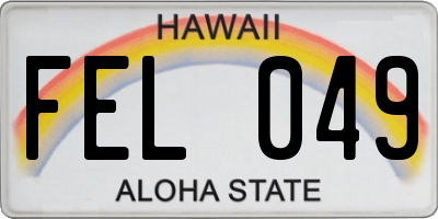 HI license plate FEL049