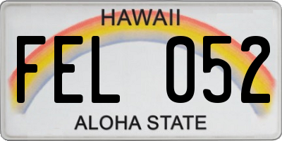 HI license plate FEL052