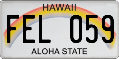 HI license plate FEL059