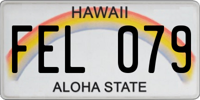 HI license plate FEL079