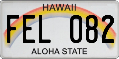 HI license plate FEL082