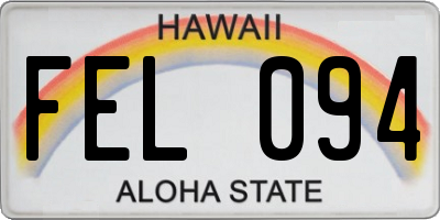HI license plate FEL094