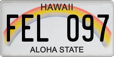HI license plate FEL097