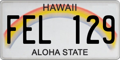 HI license plate FEL129