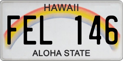 HI license plate FEL146