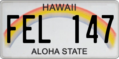 HI license plate FEL147