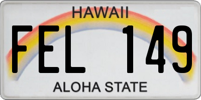 HI license plate FEL149