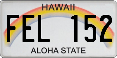 HI license plate FEL152