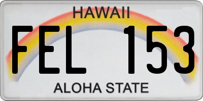 HI license plate FEL153