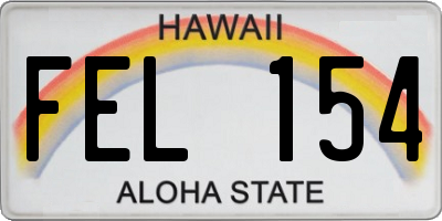 HI license plate FEL154