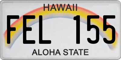 HI license plate FEL155