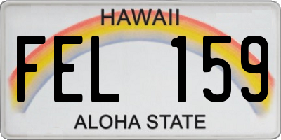 HI license plate FEL159