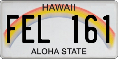HI license plate FEL161