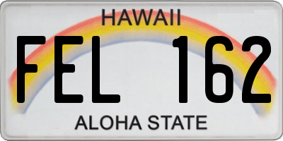 HI license plate FEL162