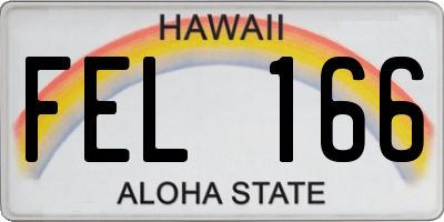HI license plate FEL166