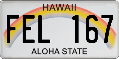 HI license plate FEL167