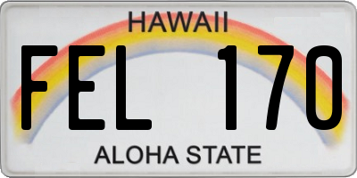 HI license plate FEL170