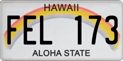 HI license plate FEL173