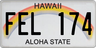 HI license plate FEL174