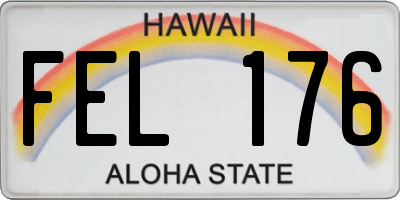 HI license plate FEL176