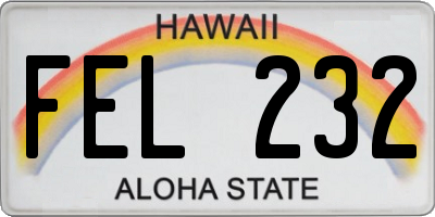HI license plate FEL232