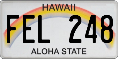 HI license plate FEL248