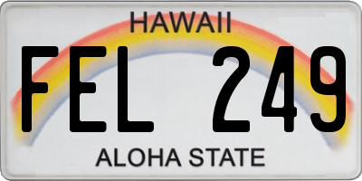 HI license plate FEL249
