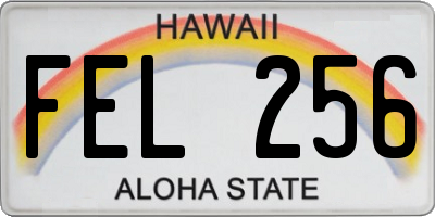 HI license plate FEL256