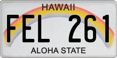 HI license plate FEL261