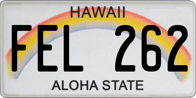 HI license plate FEL262