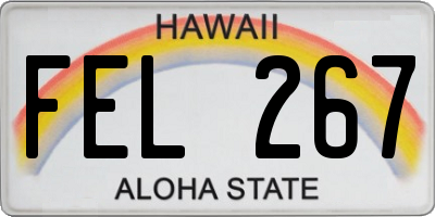HI license plate FEL267
