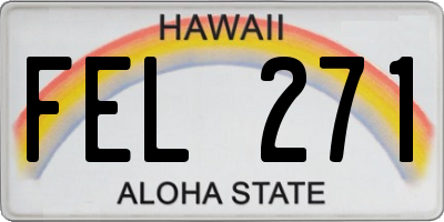HI license plate FEL271