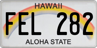 HI license plate FEL282