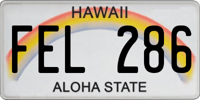 HI license plate FEL286